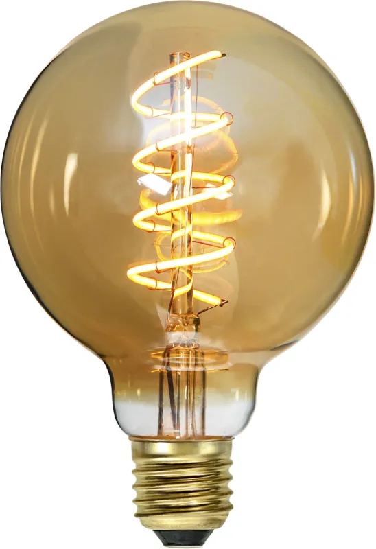 Żarówka LED AMBER SPIRAL G95 E27 3,1W 2000K ściemnialna Ra90 — zdjęcie 4