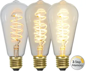 Żarówka LED CLEAR SPIRAL E27 ST64 4W 2100k 3-stopnie mocy