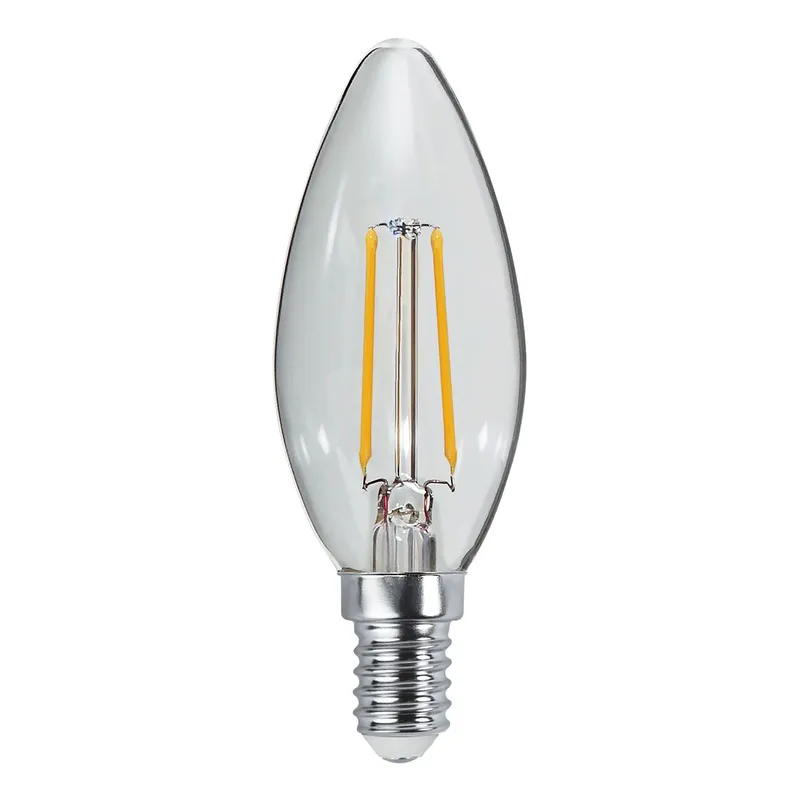 Żarówka LED E14 2,5W C35 CLEAR FILAMENT 2700k świeca — zdjęcie 2