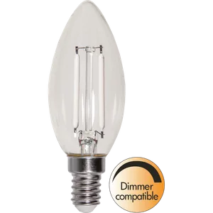 Żarówka LED E14 2,5W C35 CLEAR WHITE FILAMENT 2700k ściemniana