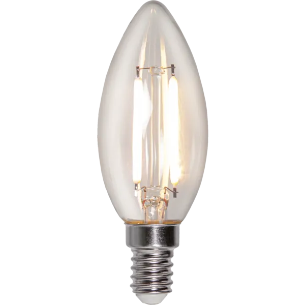 Żarówka LED E14 2,5W C35 CLEAR WHITE FILAMENT 2700k ściemniana — zdjęcie 2