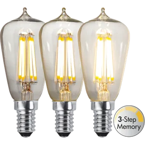 Żarówka LED E14 2,5W ST38 CLEAR FILAMENT 3000k 3-stopnie mocy