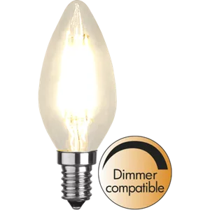 Żarówka LED E14 4,2W C35 CLEAR FILAMENT 2700k świeca ściemnialna