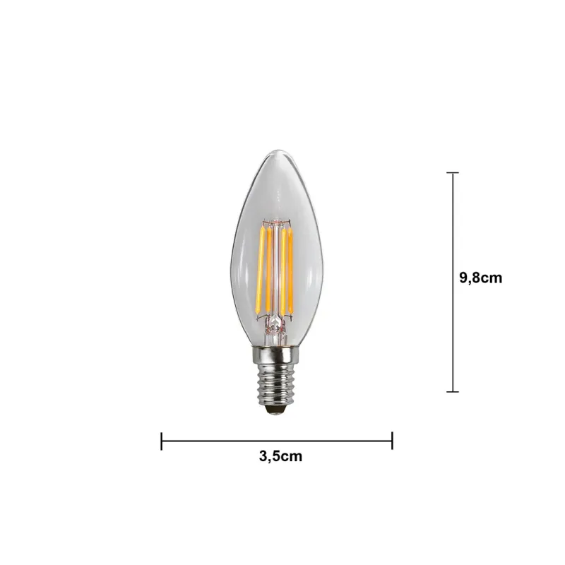 Żarówka LED E14 4,2W C35 CLEAR FILAMENT 3000k 3-stopnie mocy — zdjęcie 5
