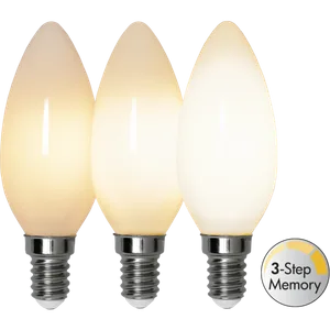 Żarówka LED E14 4W C35 OPAQUE FILAMENT 2700k 3-stopnie mocy Ra90