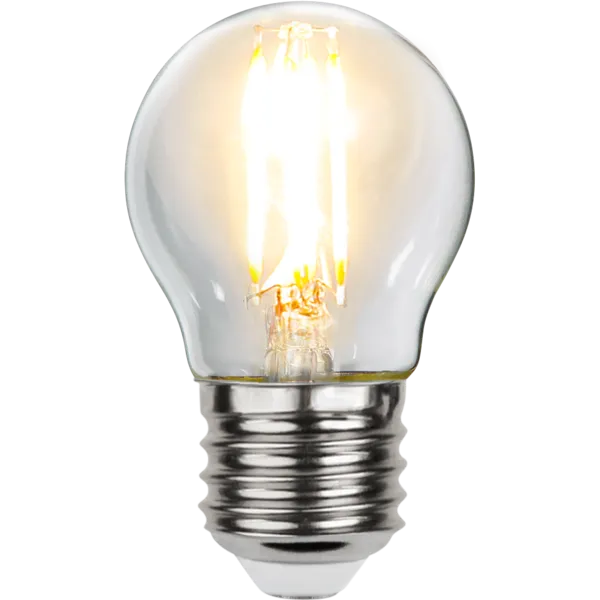 Żarówka LED E27 2,5W G45 CLEAR FILAMENT 2700k ściemniana — zdjęcie 3
