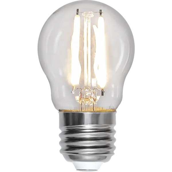 Żarówka LED E27 2,5W G45 CLEAR WHITE FILAMENT 2700k ściemniana — zdjęcie 2
