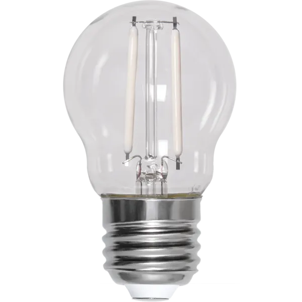 Żarówka LED E27 2,5W G45 CLEAR WHITE FILAMENT 2700k ściemniana — zdjęcie 9