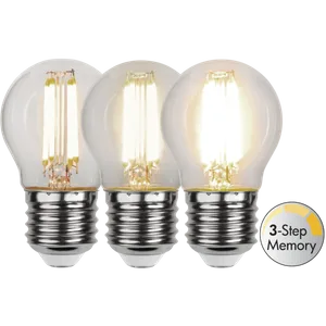 Żarówka LED E27 4,2W G45 CLEAR FILAMENT 3000k 3-stopnie mocy