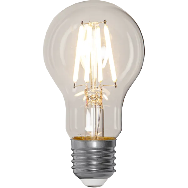 Żarówka LED E27 4,5W A60 CLEAR WHITE FILAMENT 2700k ściemniana — zdjęcie 6