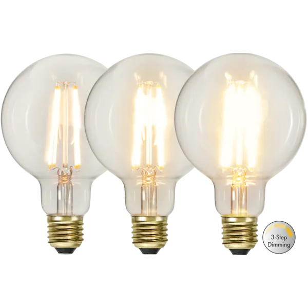 Żarówka LED E27 6,5W G95 SOFT GLOW filament 3-stopnie mocy — zdjęcie 2