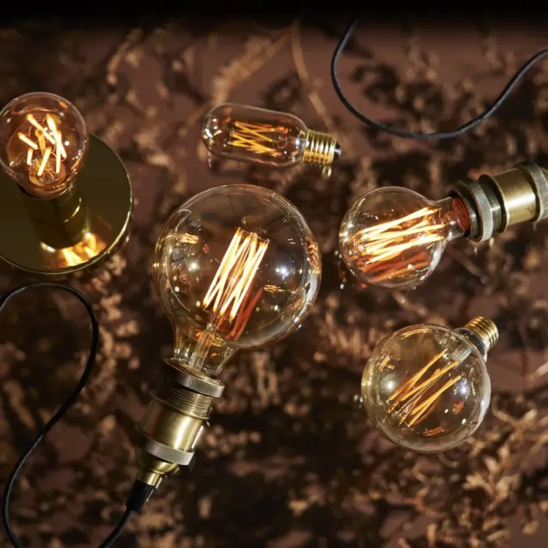 Żarówka LED GOLD VINTAGE E27 G80 3,7W 1800k ściemnialna Ra90 — zdjęcie 3