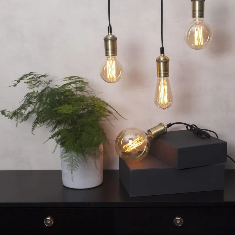 Żarówka LED GOLD VINTAGE E27 G80 3,7W 1800k ściemnialna Ra90 — zdjęcie 4