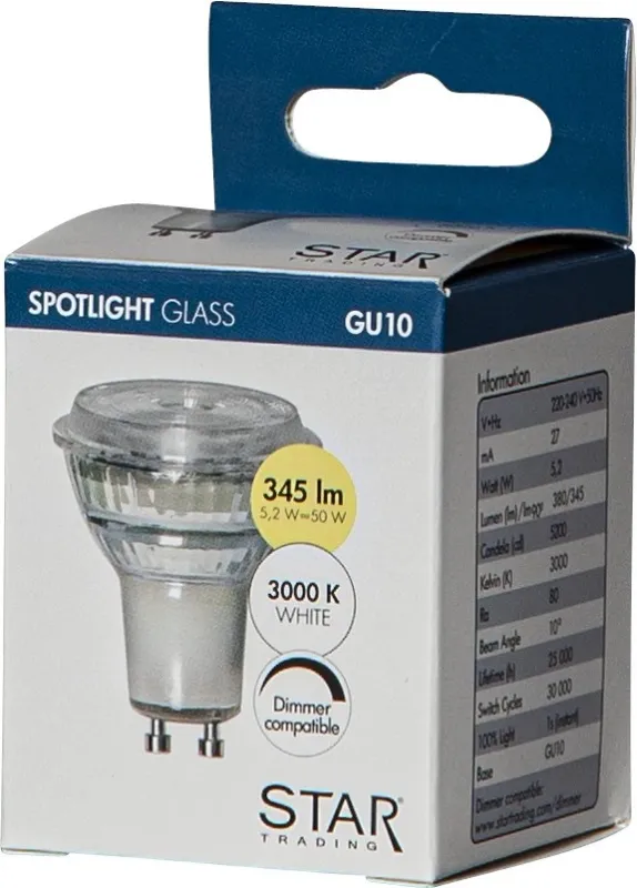 Żarówka LED GU10 5,2W 3000K ściemniana kąt wiązki 10° — zdjęcie 5