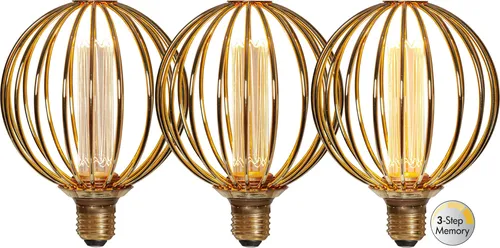 Żarówka LED NEW GENERATION E27 G125 4,3W 1800K 3-stopnie mocy metalowa — zdjęcie 2