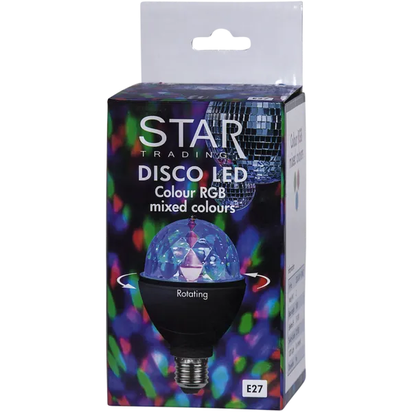 Żarówka LED PARTY DISCO RGB E27 3W dyskotekowa czarna — zdjęcie 5