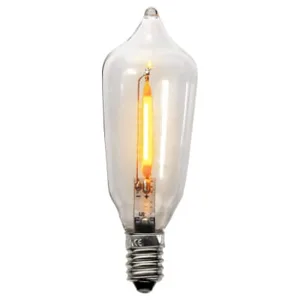Zestaw 2x żarówka LED do świecznika adwentowego E10 0,4W 23-55V AC/DC 1900K Biała Ciepła