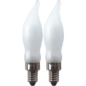 Zestaw 2x żarówka LED do świecznika adwentowego E10 0,6W 8lm 230V AC 2200K Biała Ciepła