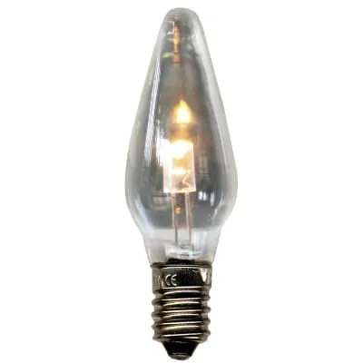 Zestaw 3x żarówka LED do świecznika adwentowego E10 0,2W 10-55V AC 2100K Biała ciepła — zdjęcie 2