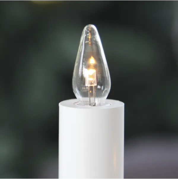 Zestaw 3x żarówka LED do świecznika adwentowego E10 0,2W 10-55V AC 2100K Biała ciepła — zdjęcie 3