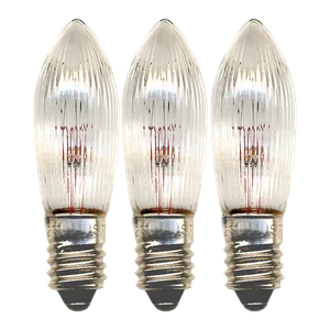 Zestaw 3x żarówka do świecznika adwentowego E10 2,4W 12V AC