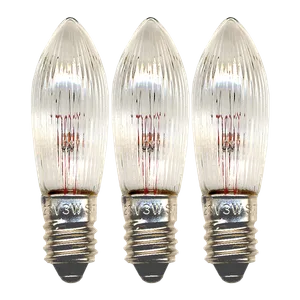 Zestaw 3x żarówka do świecznika adwentowego E10 3W 14lm 55V AC