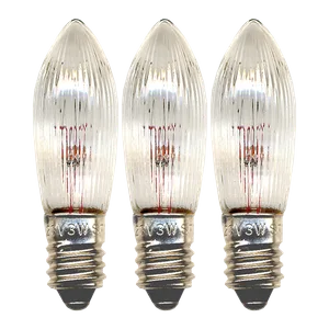 Zestaw 3x żarówka do świecznika adwentowego E10 3W 34V AC