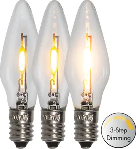 Zestaw 5x żarówka LED do świecznika adwentowego E10 3W 14-55V AC 3 stopnie mocy