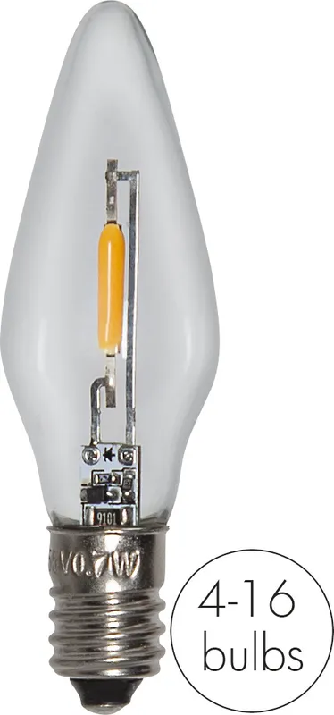 Zestaw 5x żarówka LED do świecznika adwentowego E10 3W 14-55V AC 3 stopnie mocy — zdjęcie 2