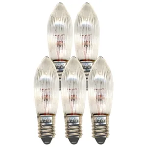 Zestaw 5x żarówka do świecznika adwentowego E10 3W 55V AC