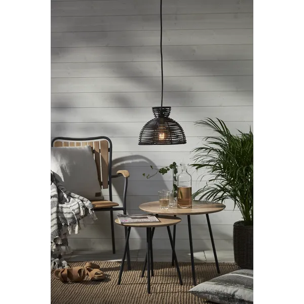 Klosz ogrodowy rattanowy lampa 26 cm RUNDE — zdjęcie 5