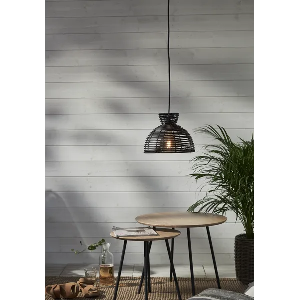 Klosz ogrodowy rattanowy lampa 26 cm RUNDE — zdjęcie 10