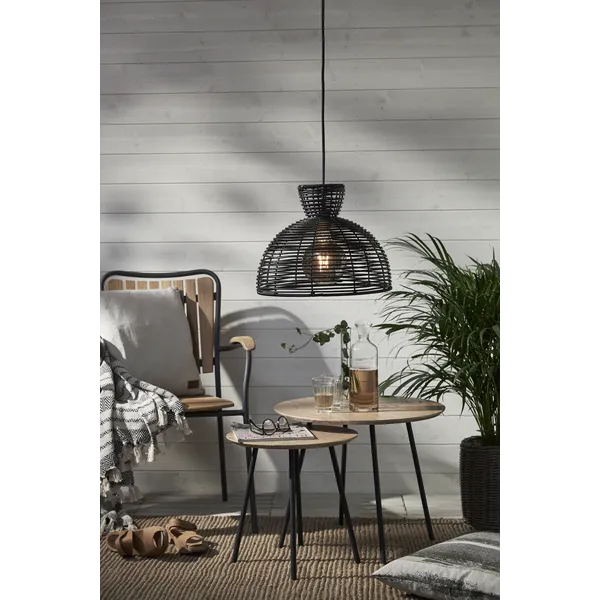 Klosz ogrodowy rattanowy lampa 37,5 cm RUNDE — zdjęcie 12