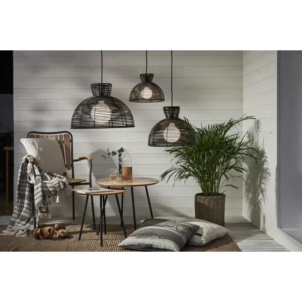 Klosz ogrodowy rattanowy lampa 37,5 cm RUNDE — zdjęcie 4