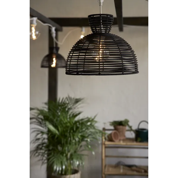 Klosz ogrodowy rattanowy lampa 37,5 cm RUNDE — zdjęcie 5