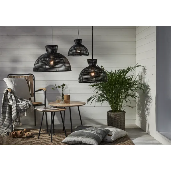 Klosz ogrodowy rattanowy lampa 37,5 cm RUNDE — zdjęcie 7