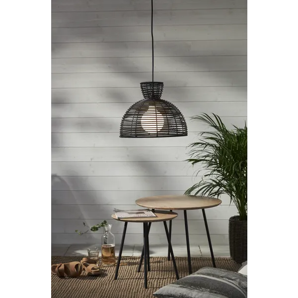Klosz ogrodowy rattanowy lampa 37,5 cm RUNDE — zdjęcie 10