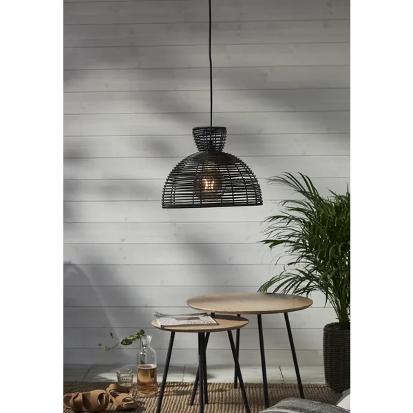 Klosz ogrodowy rattanowy lampa 37,5 cm RUNDE — zdjęcie 11