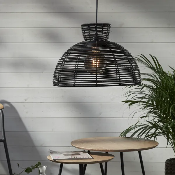 Klosz ogrodowy rattanowy lampa 47 cm RUNDE — zdjęcie 2