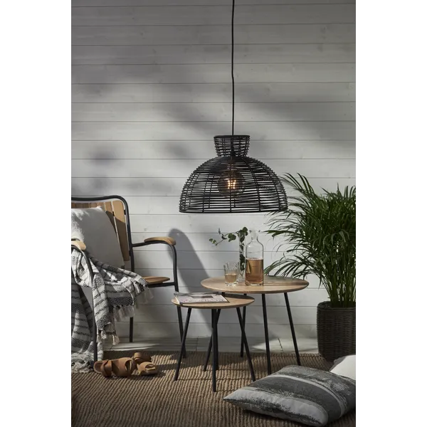 Klosz ogrodowy rattanowy lampa 47 cm RUNDE — zdjęcie 6
