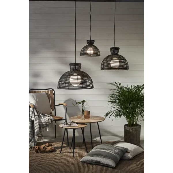Klosz ogrodowy rattanowy lampa 47 cm RUNDE — zdjęcie 8
