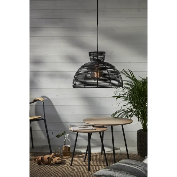 Klosz ogrodowy rattanowy lampa 47 cm RUNDE — zdjęcie 9