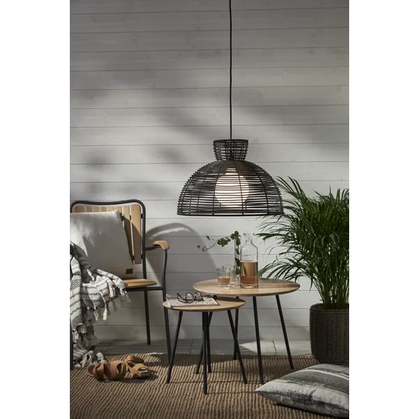 Klosz ogrodowy rattanowy lampa 47 cm RUNDE — zdjęcie 11