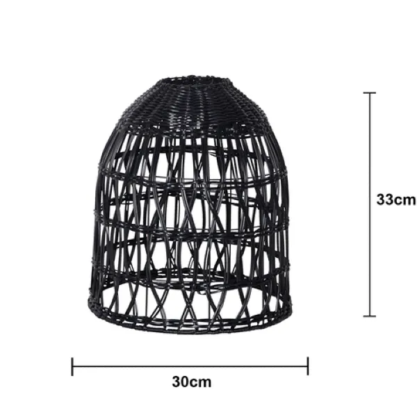 Klosz rattanowy lampa ogrodowa 33 cm wysokości KNUTE IP44 — zdjęcie 18