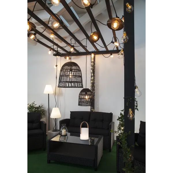 Klosz rattanowy lampa ogrodowa 33 cm wysokości KNUTE IP44 — zdjęcie 8