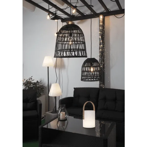 Klosz rattanowy lampa ogrodowa 33 cm wysokości KNUTE IP44 — zdjęcie 11