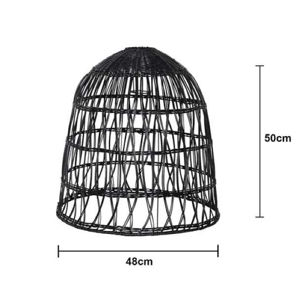 Klosz rattanowy lampa ogrodowa 50 cm wysokości KNUTE IP44 — zdjęcie 15