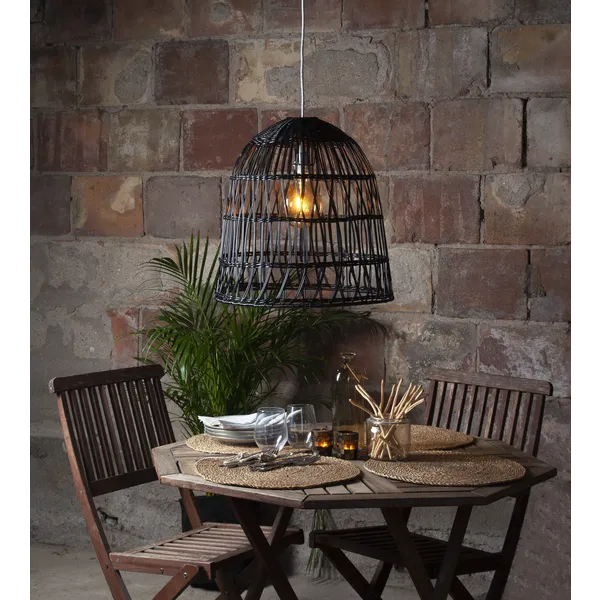 Klosz rattanowy lampa ogrodowa 50 cm wysokości KNUTE IP44 — zdjęcie 9