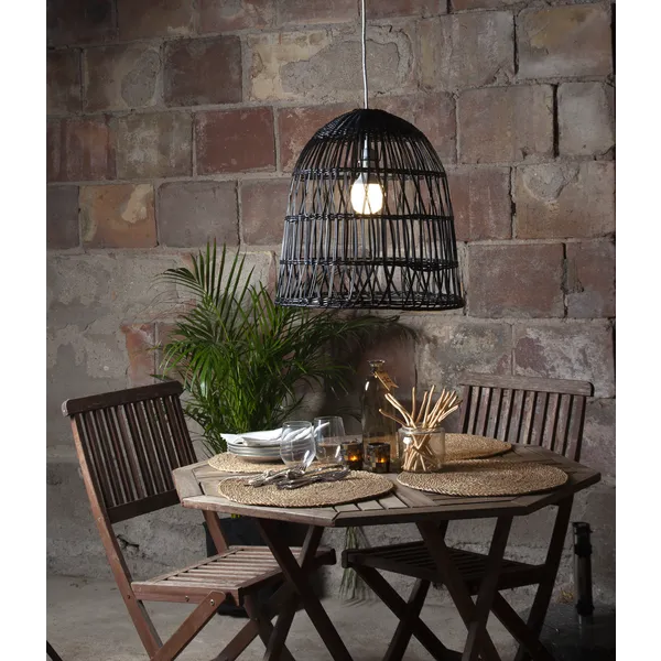 Klosz rattanowy lampa ogrodowa 50 cm wysokości KNUTE IP44 — zdjęcie 10