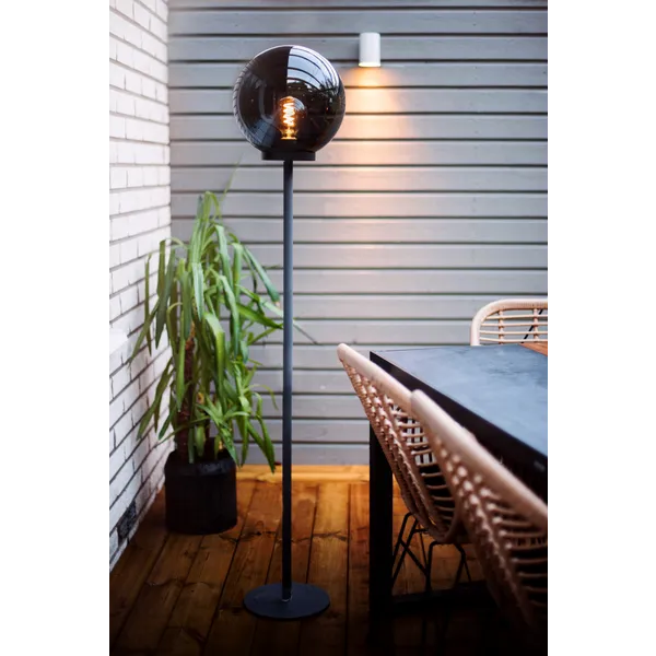 Lampa ogrodowa stojąca 150 cm ORBY dymiony klosz E27 IP44 — zdjęcie 4